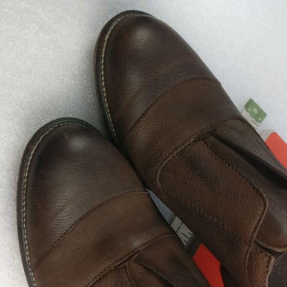 Easy to wear Pull On Laceless LEATHER Low Heel Loafer no need for Laces 7 new - Picture 5 of 13